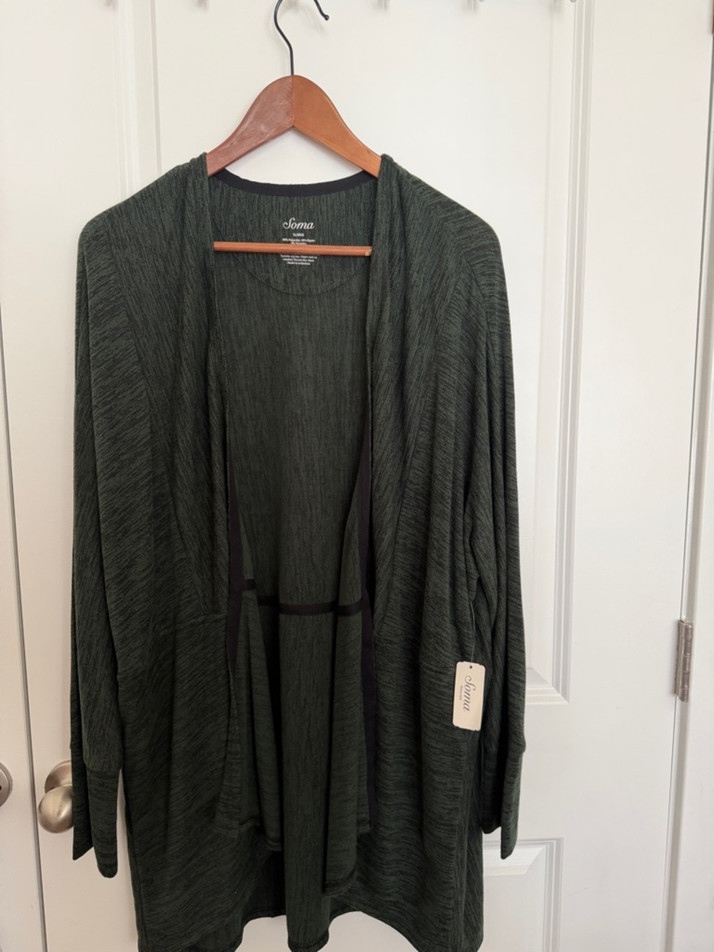Soma Open Cardigan - Olive Green Heather NWT